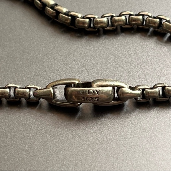 David Yurman Sterling Silver Box Chain Bracelet - Picture 6 of 7